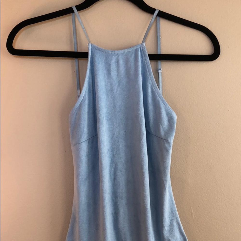 NORDSTROM BLUE SUEDE BODY SUIT